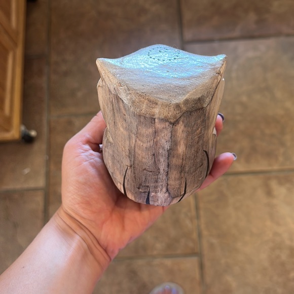 Handmade handcrafted  wood owl - Picture 2 of 4